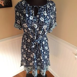 50% off Lucky Brand- Nora Midi dress Floral Size L